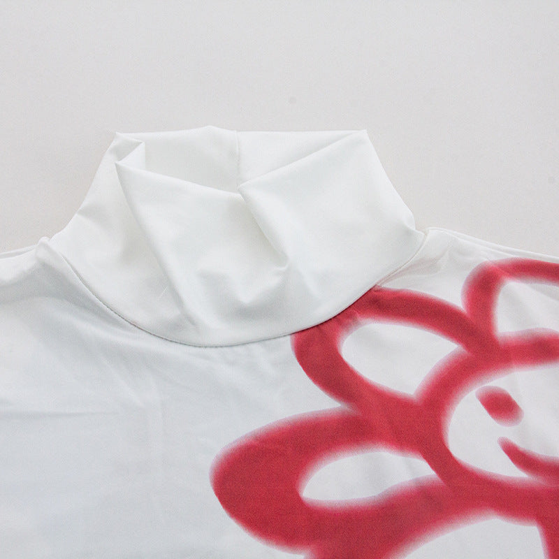 Women Fall Round Neck Long Sleeve Graffiti Letter Print Dress 12