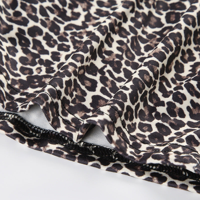 Women Leopard Lace Vest and Shorts Two-piece Set 20