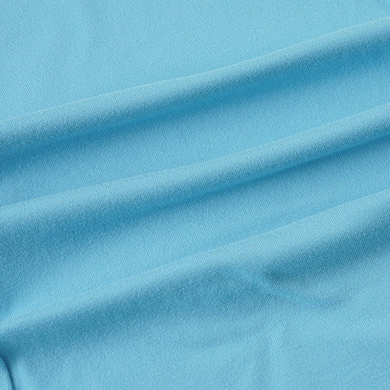 American Casual Sport Color Block Long Sleeve T-Shirt & Fold-Waist Pants Gym Three-Piece Set 23