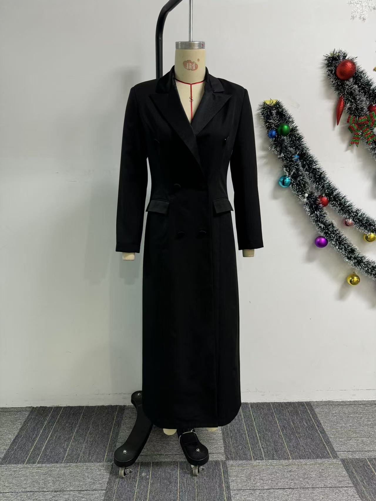 Women sexy and elegant Turndown Collar Blazer Dress 8