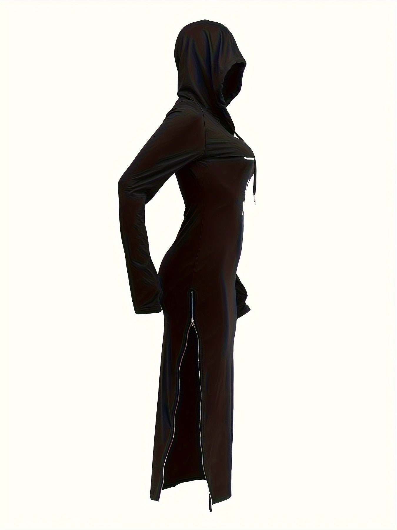 Women Casual Solid Hooded Dress 18