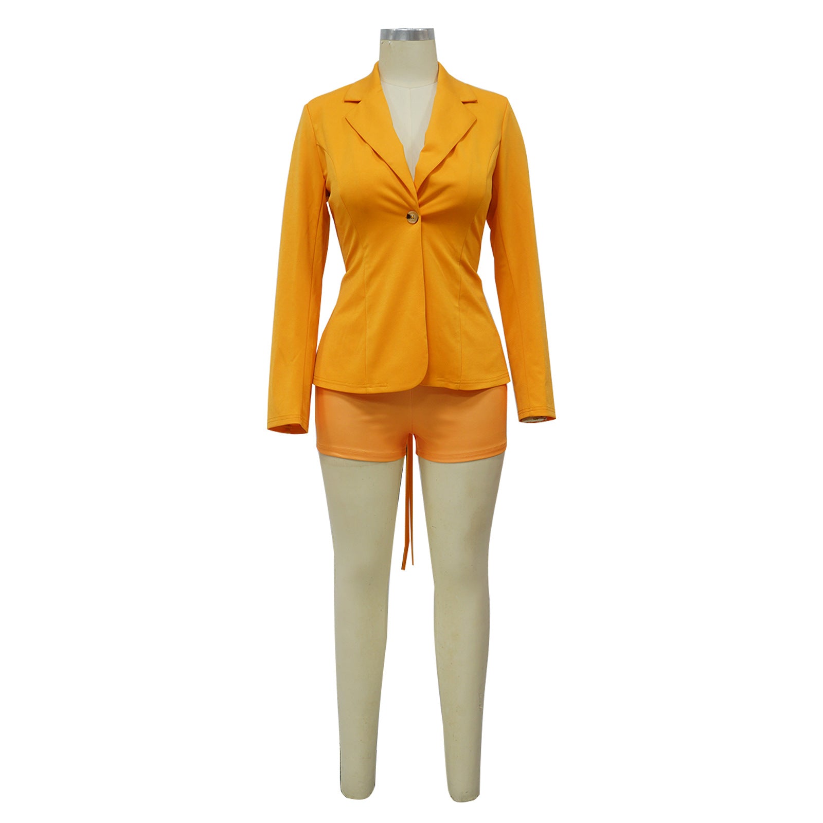 Fashion Women's Sexy V Neck Blazer Solid Color Long Sleeve Coat 17