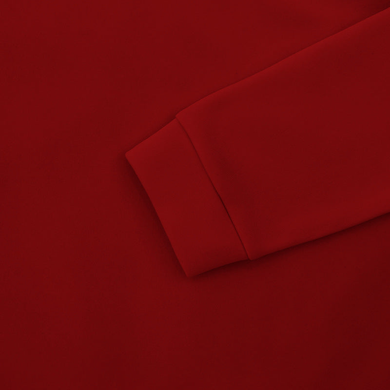 Spring And Winter Men's Casual Solid Color Long-Sleeved Zip Stand Collar T-Shirt Tops For Men 28