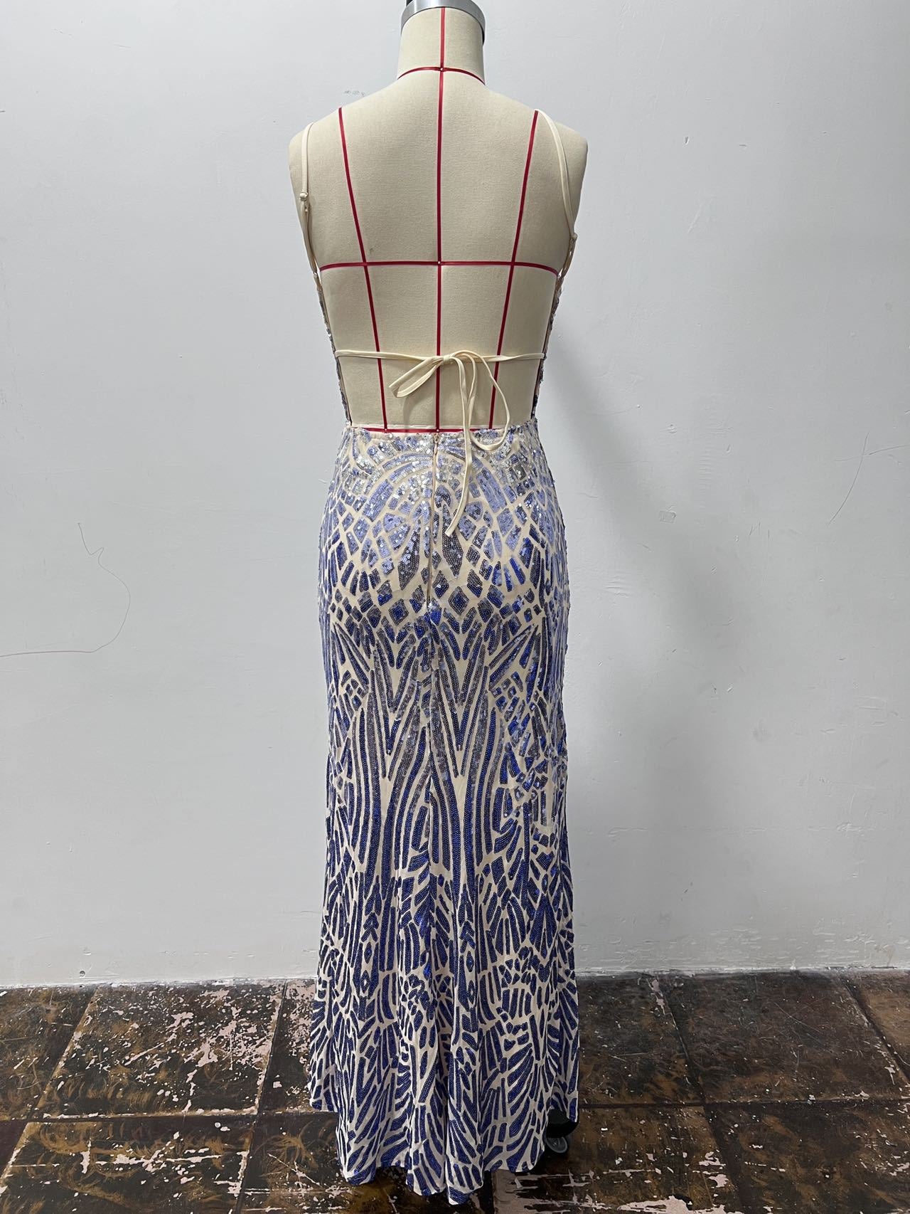 Women's Low Back Sequin Sexy Party Dress 7