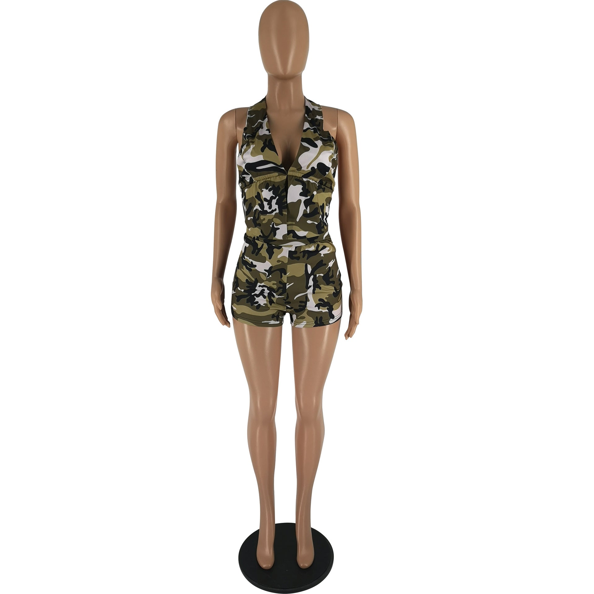 Women Summer Sexy Casual Top and Shorts Two-Piece Set 13