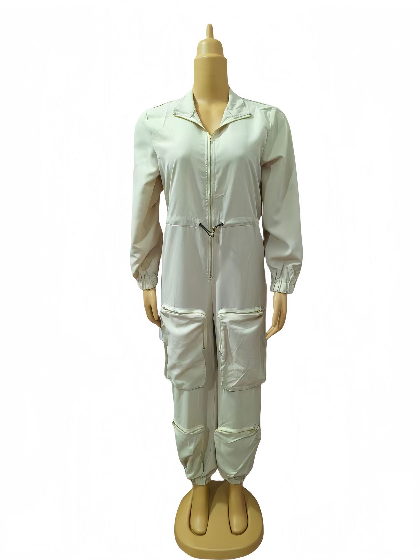 Plus Size Women Fashion Solid Pocket Sexy Jumpsuit 5