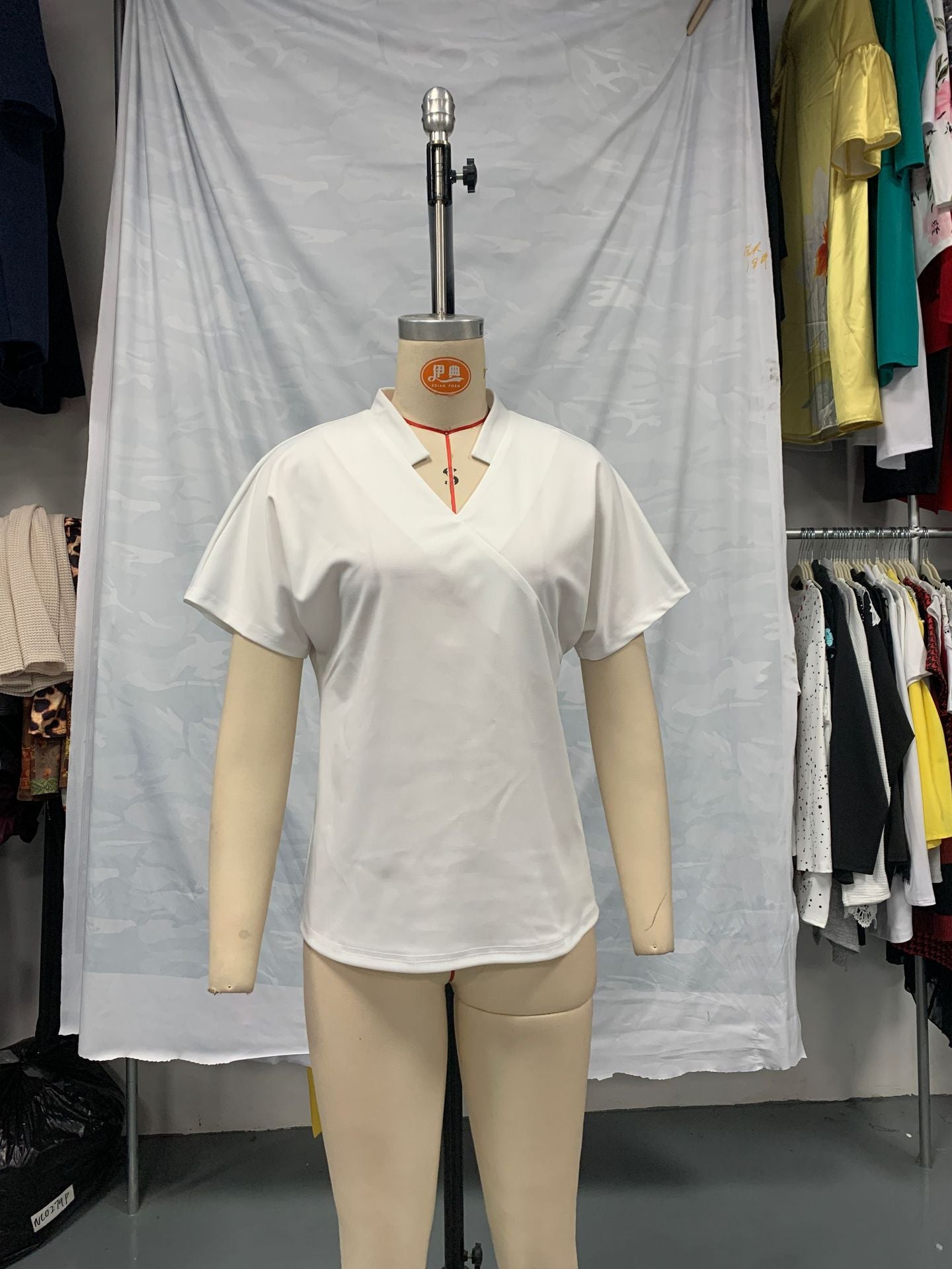 Fashion Casual Summer Slim Solid Color Short-Sleeved Tops T-Shirt 6