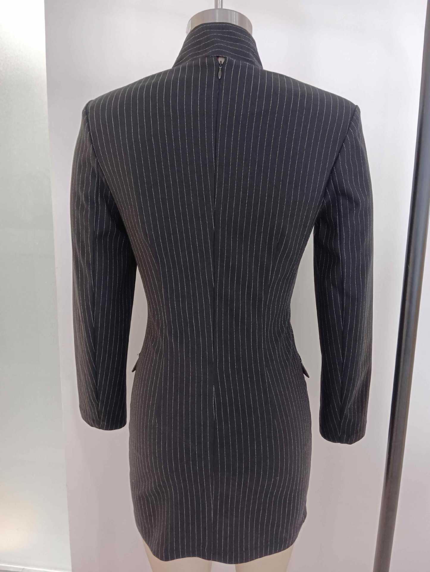 Women V-neck long-sleeved shirt bodycon dress 9