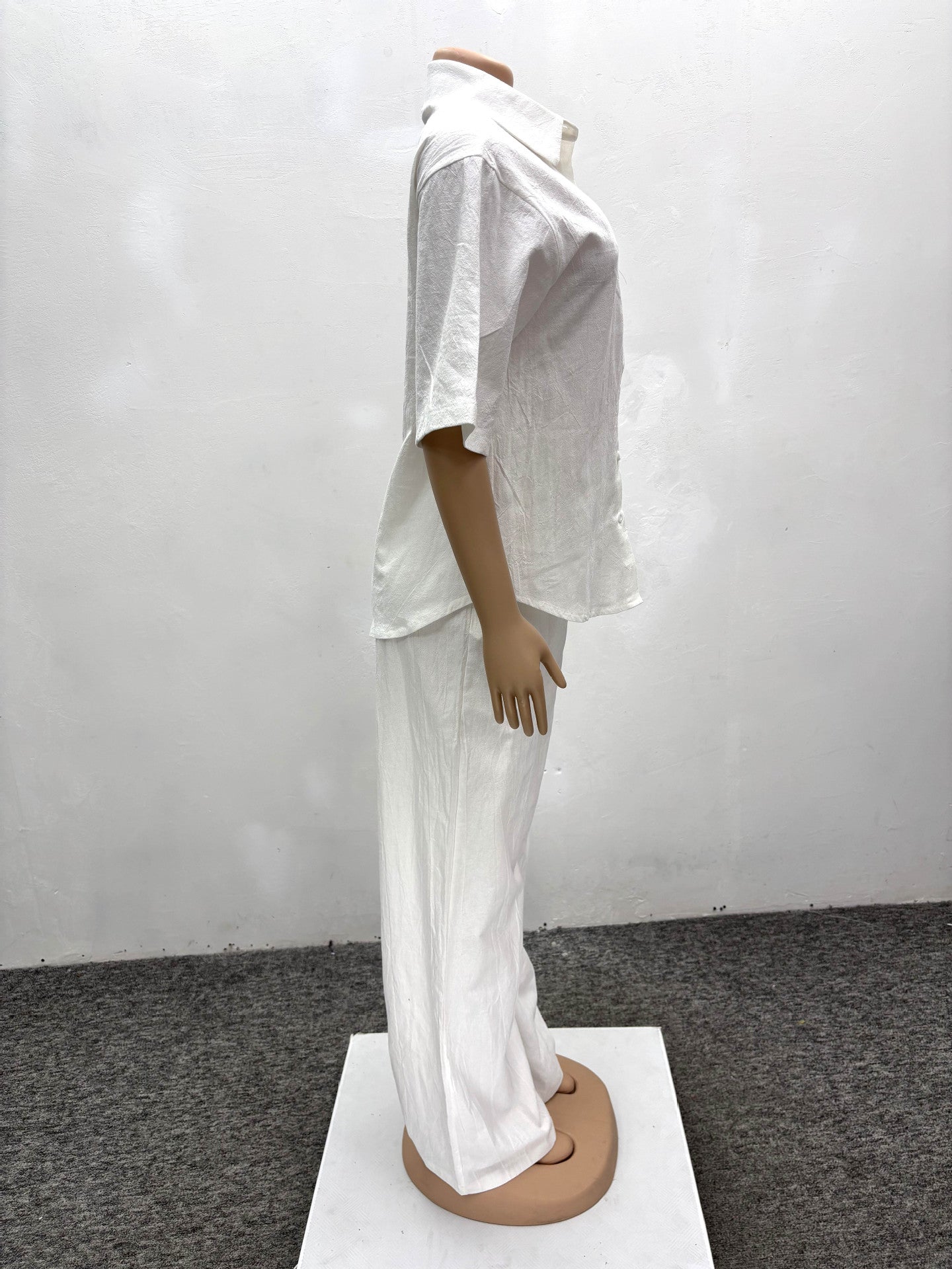 Women's Casual Long-Sleeve Shirt and Trousers Two-Piece Set 8