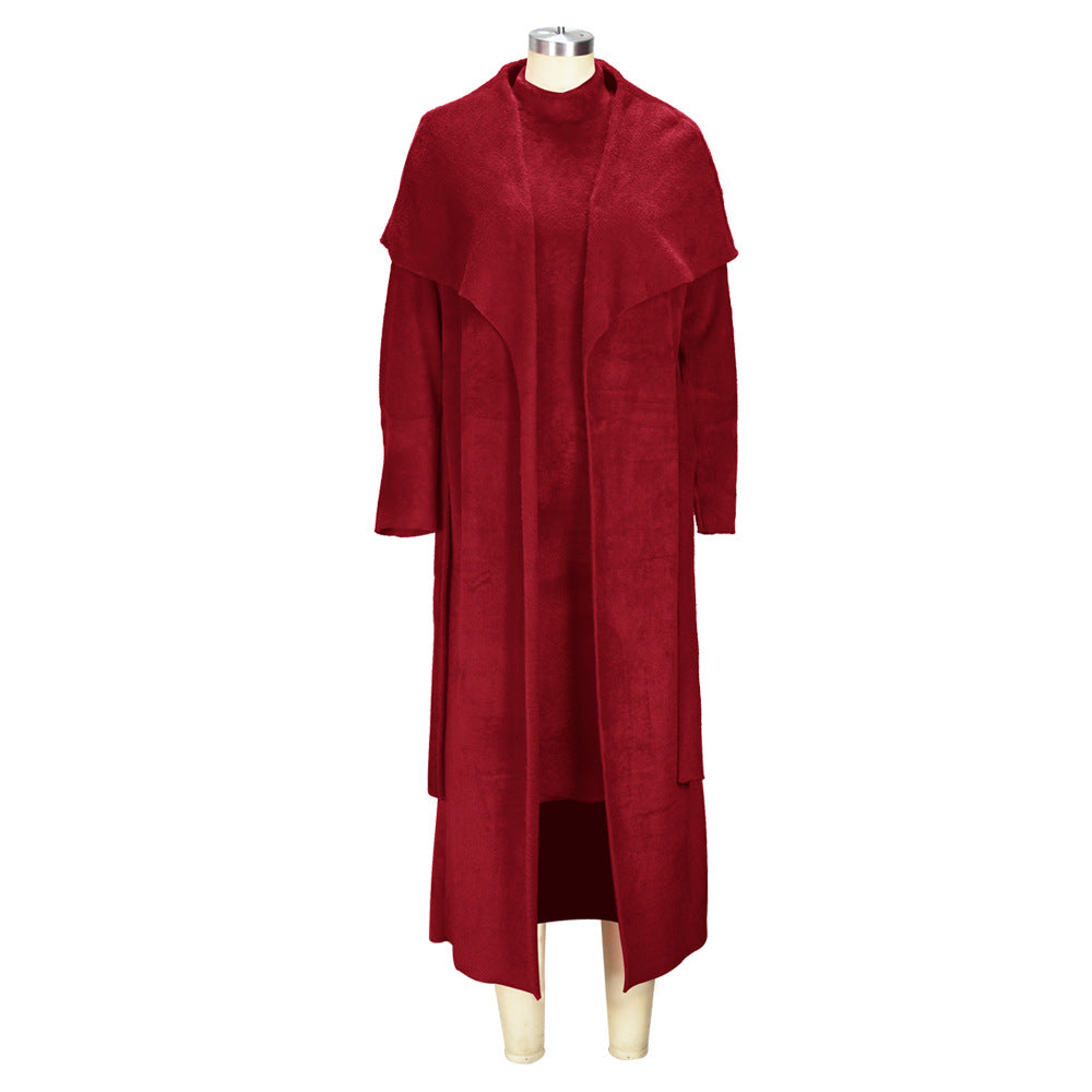 Women Fall/Winter Dress and Jacket Two-Piece Set 34