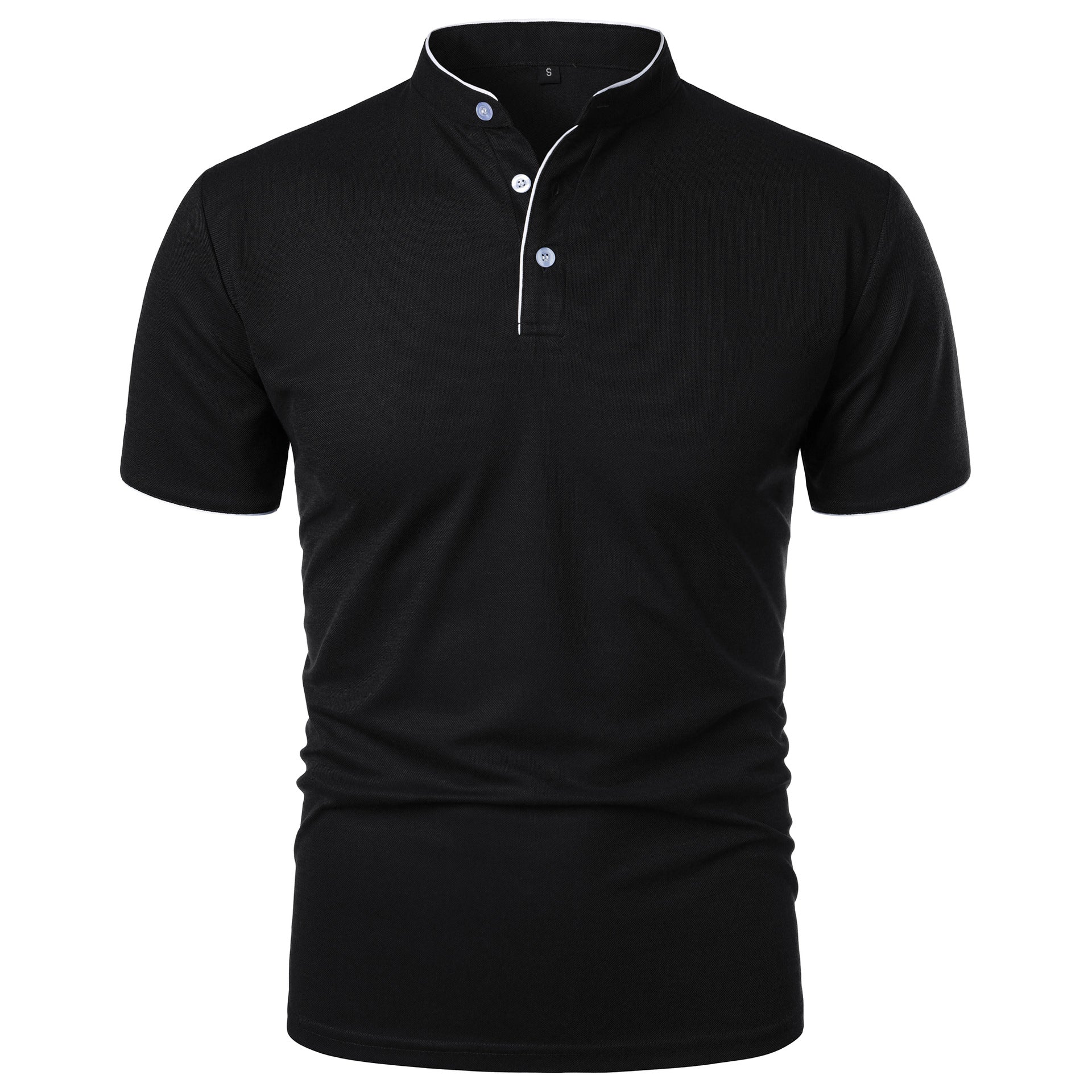 Men's Summer Solid Short Sleeve Polo T-shirt 4