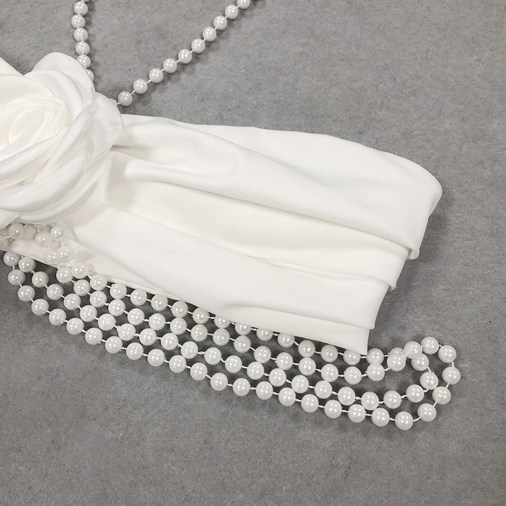 Women Sexy Party Bandage Evening Dress Two-piece Set 12