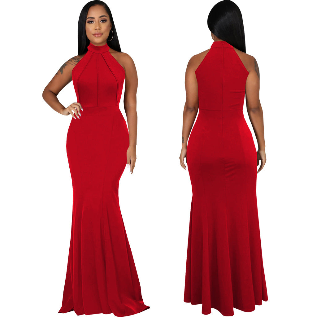 Women Sexy Solid Sleeveless Dress 17