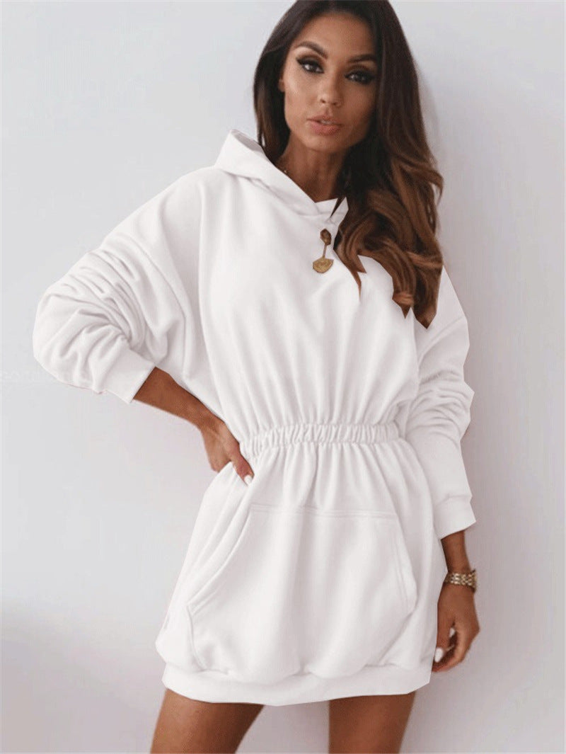 Women Sexy Hooded Long Sleeve Dress 3