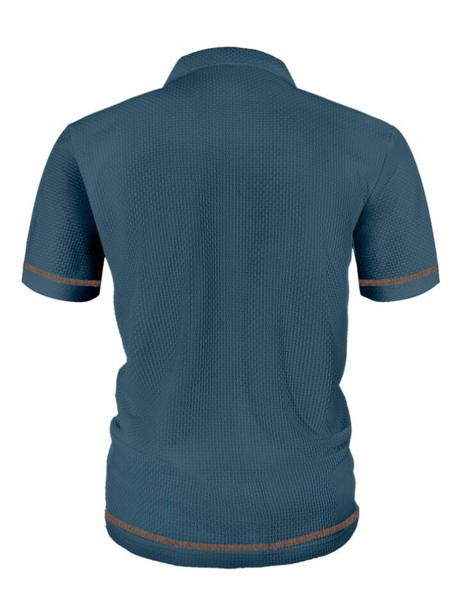 Men's Summer Solid Short Sleeve Printed T-Shirt 23