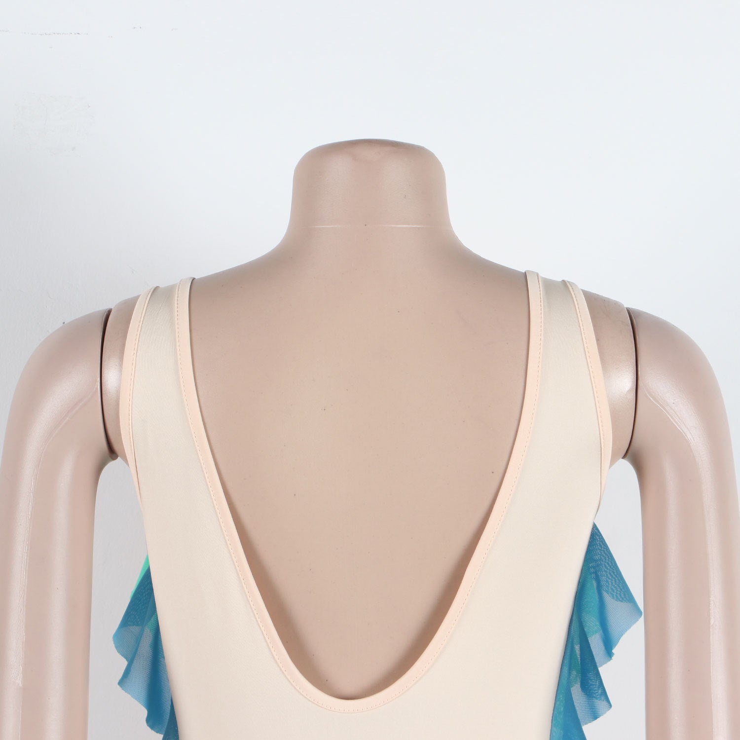 Women Contrasting Ruffles Line Irregular Mini Dress 18