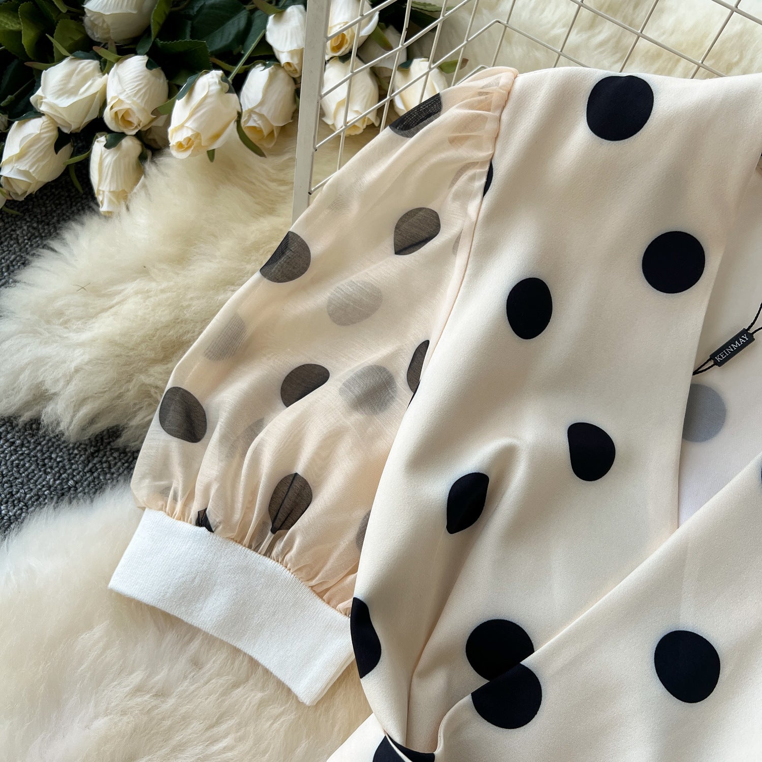 Bubble Sleeve Belt Ball Gown 9