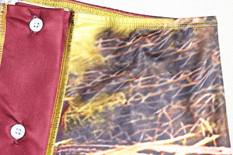 Women's Long Sleeve Crop Top Fashion Breasted Two-Piece Skirt Set 16