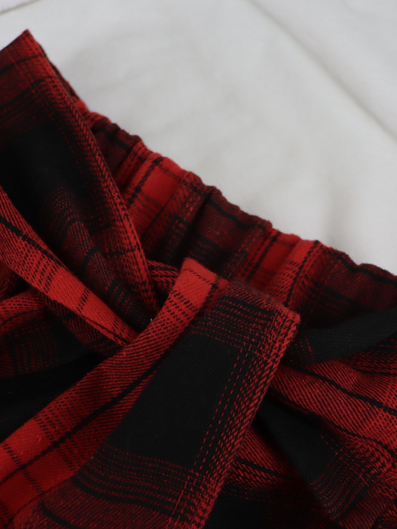 High-Waist Patchwork Asymmetrical Plaid Skirt 28