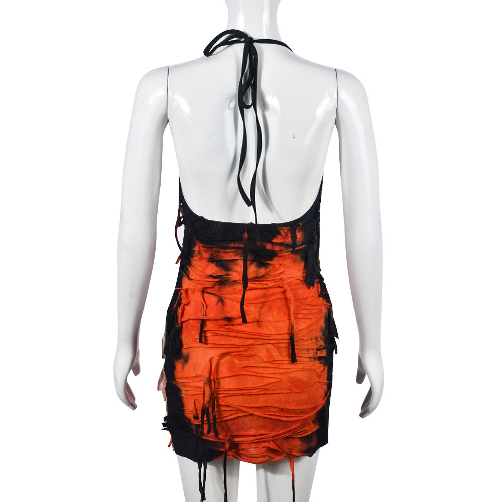 Summer Halter Low Back Sexy Dress 9