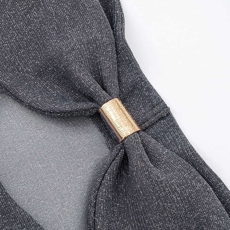 Women sexy Strapless Backless See-Through dress 10