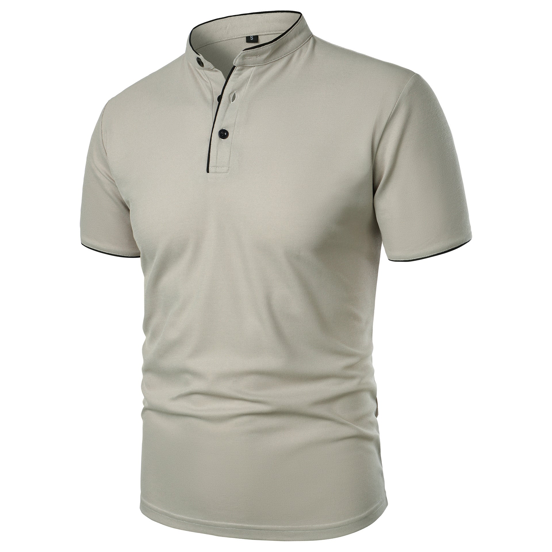 Men's Summer Solid Short Sleeve Polo T-shirt 42