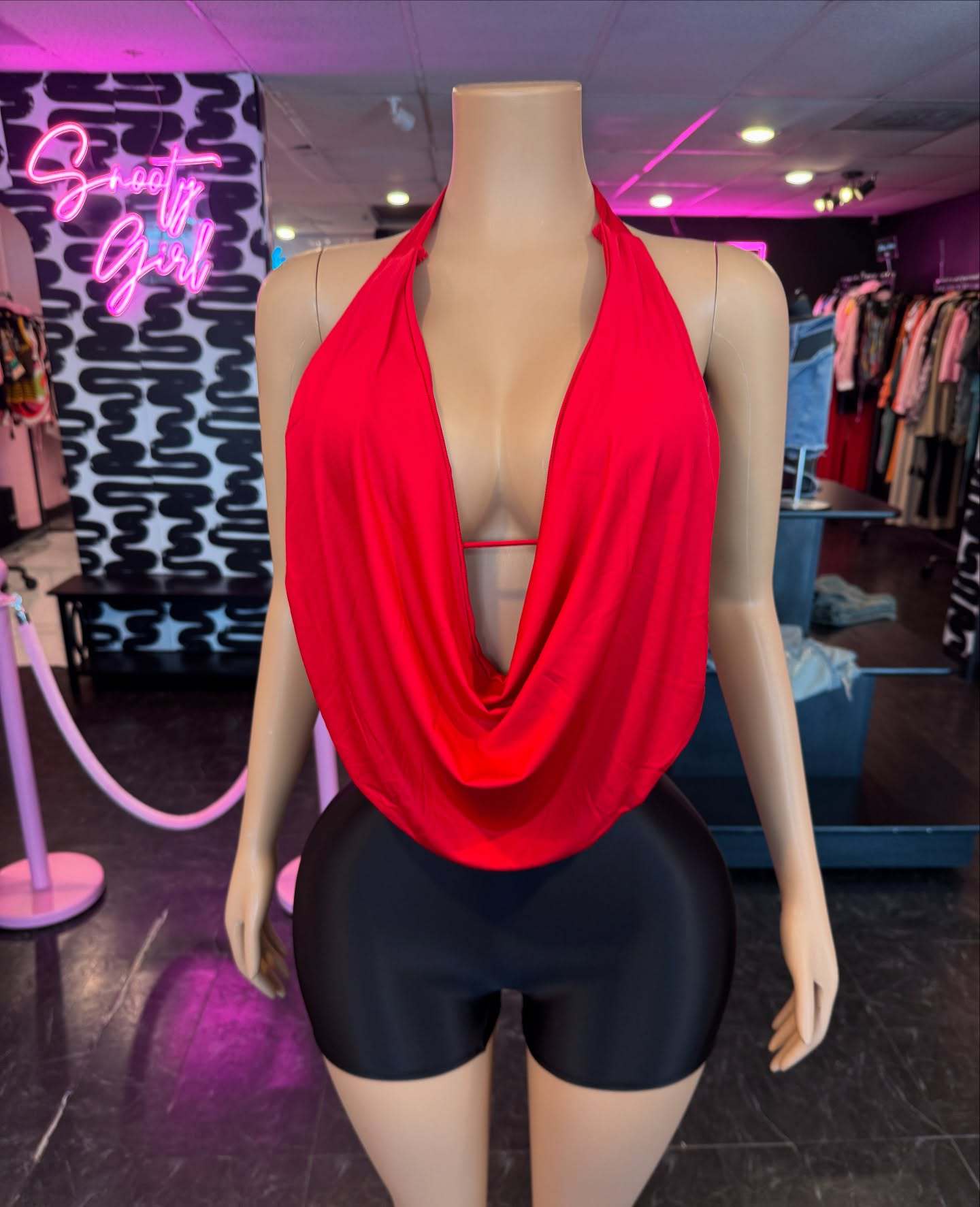 Spring Summer Women's Sexy Halter Neck Lace-Up Low Back Top Shorts Set 7