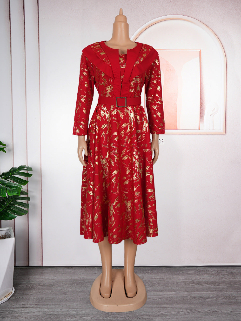 Plus-Size Women Round Neck Dress 11