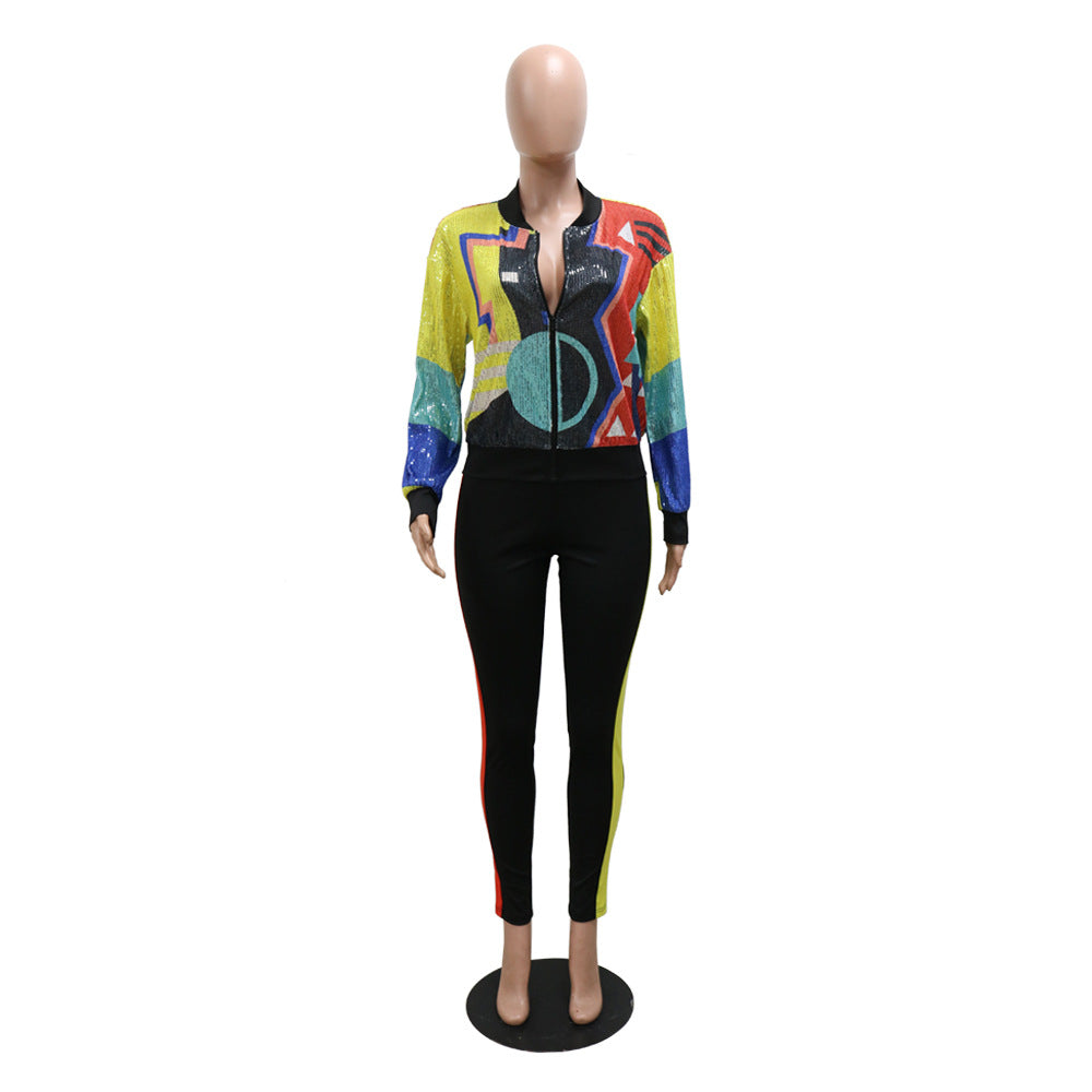 Women Long Sleeve Sequin Top 8