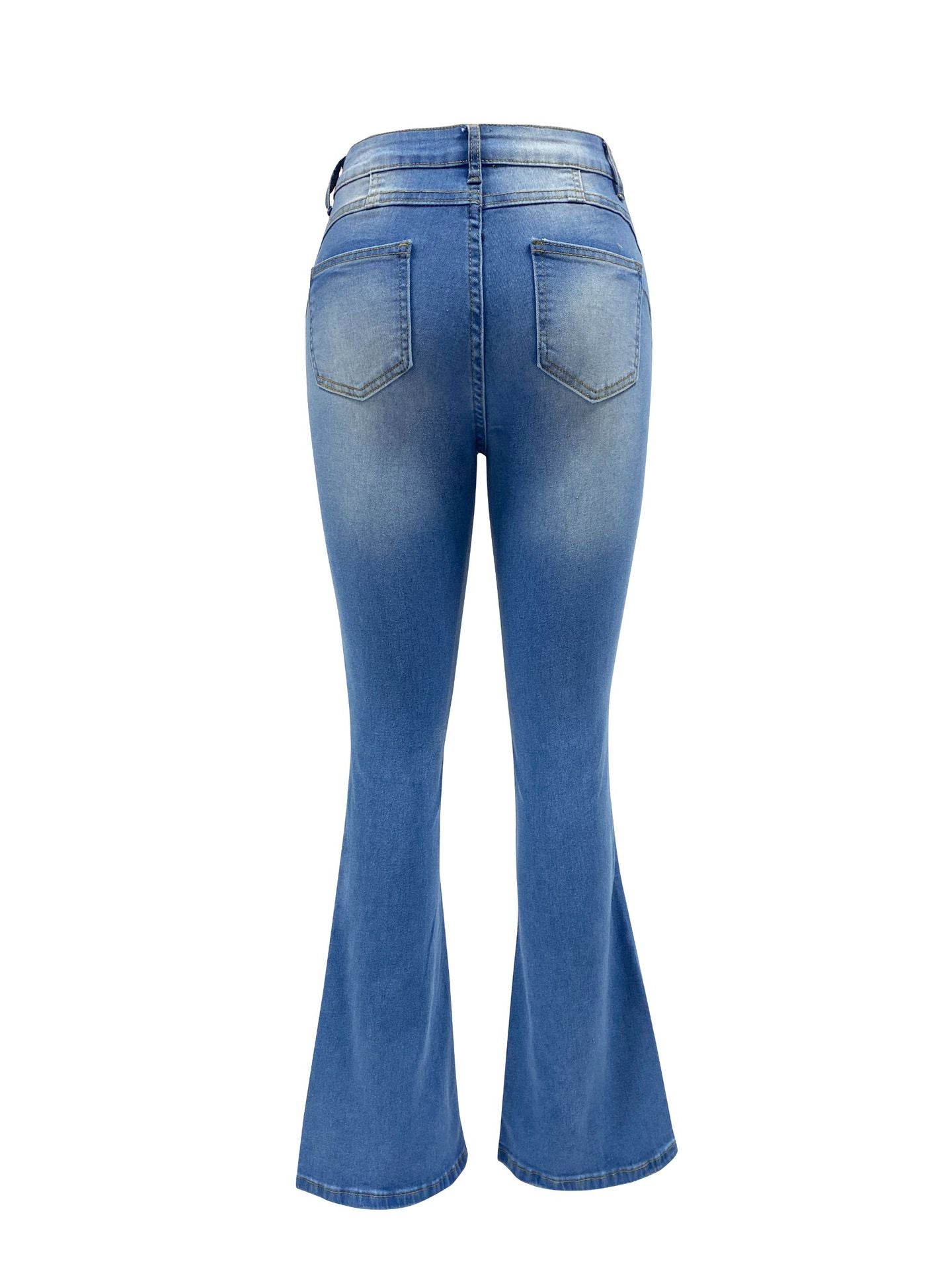 Women Casual Bell Bottom- Denim Pants 8