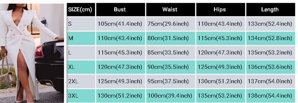 Chic Career White Long Slim Waist Blazer Dress 3