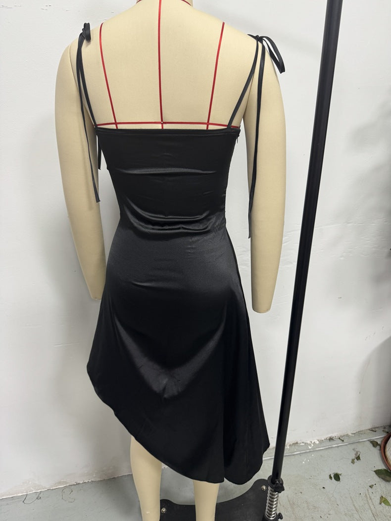 Strap Satin Dress Spring Summer Sexy Evening Gown 9