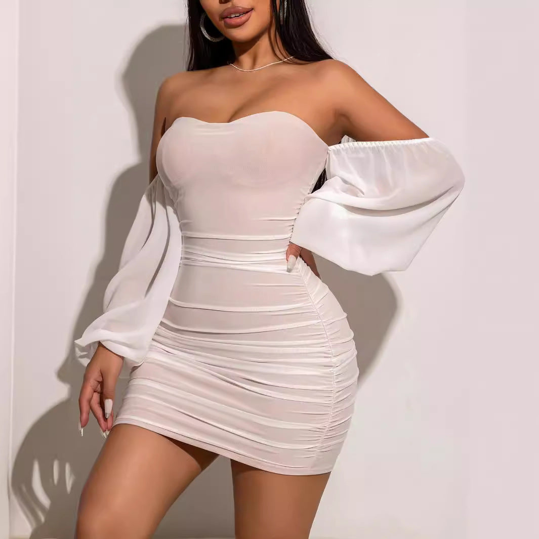 Summer Women formal party strapless dress 7