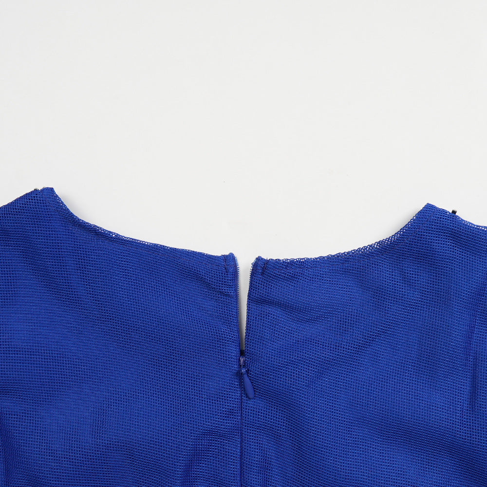 Plus Size African Women Beaded Puff Sleeve Bodycon Dress 19