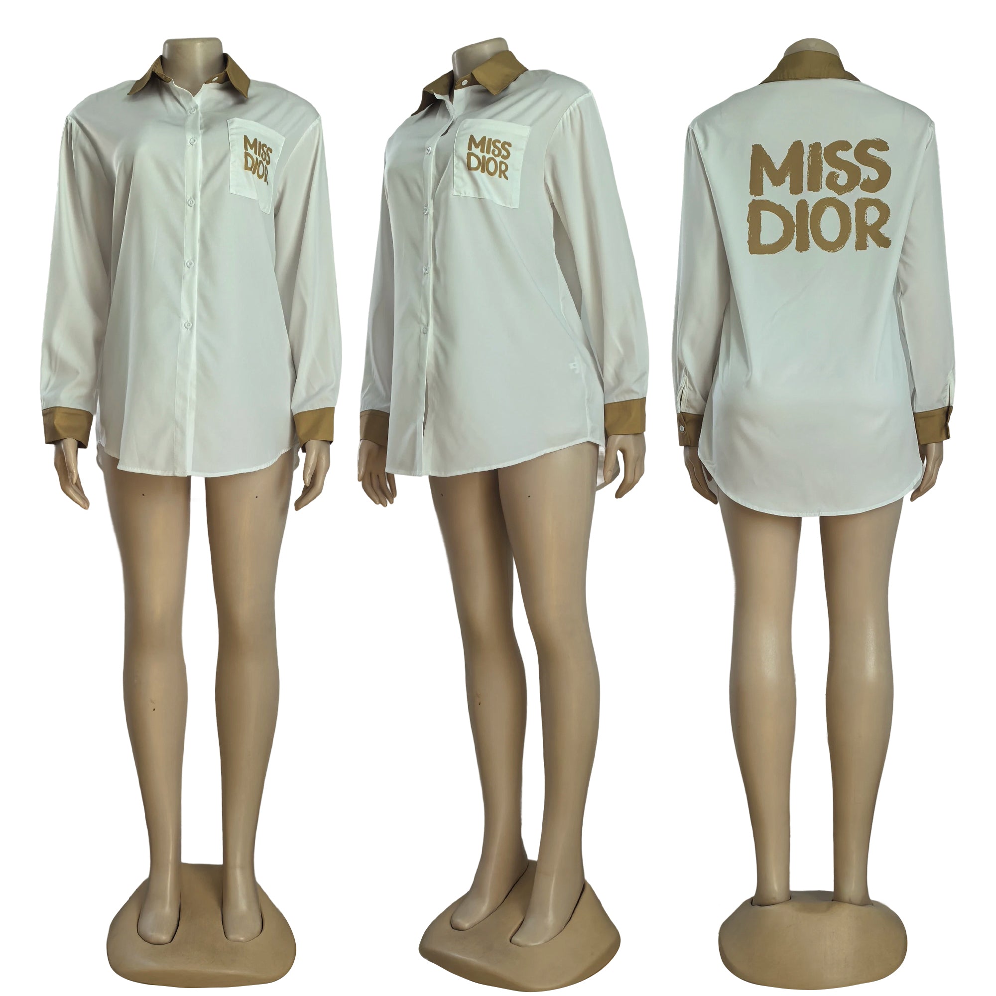 Women's Summer Fashion Prints Loose Casual Shirts 3