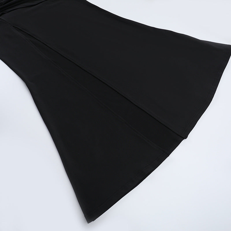 Chic Off-Shoulder Slit Dress Spring Slim Long Dress for Women 15