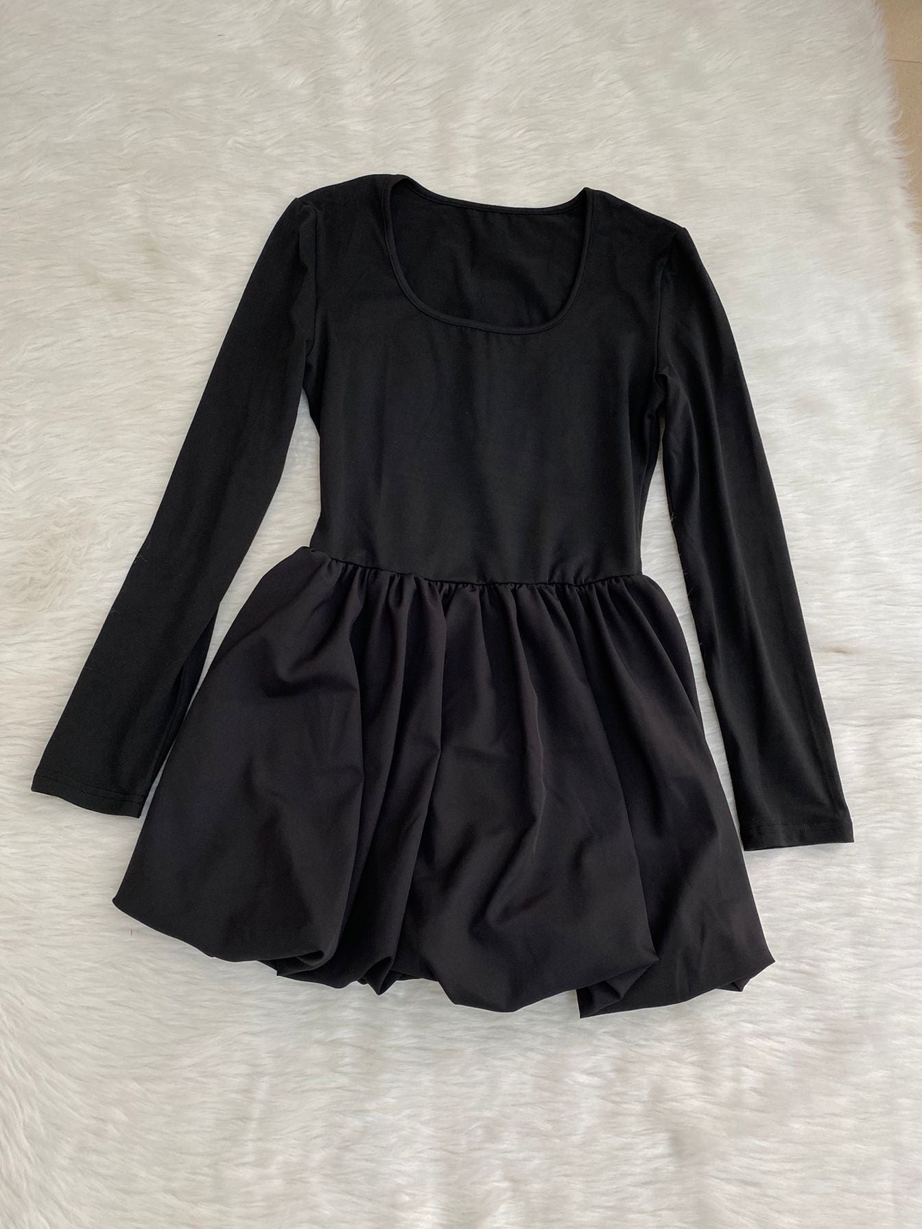 Women Fall and Winter Long Sleeve Flower Bud Strap Dress 17