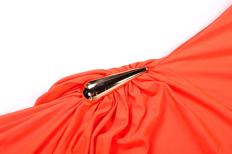 Women Fall Solid Metallic Sleeveless Sexy Slit Dress 31