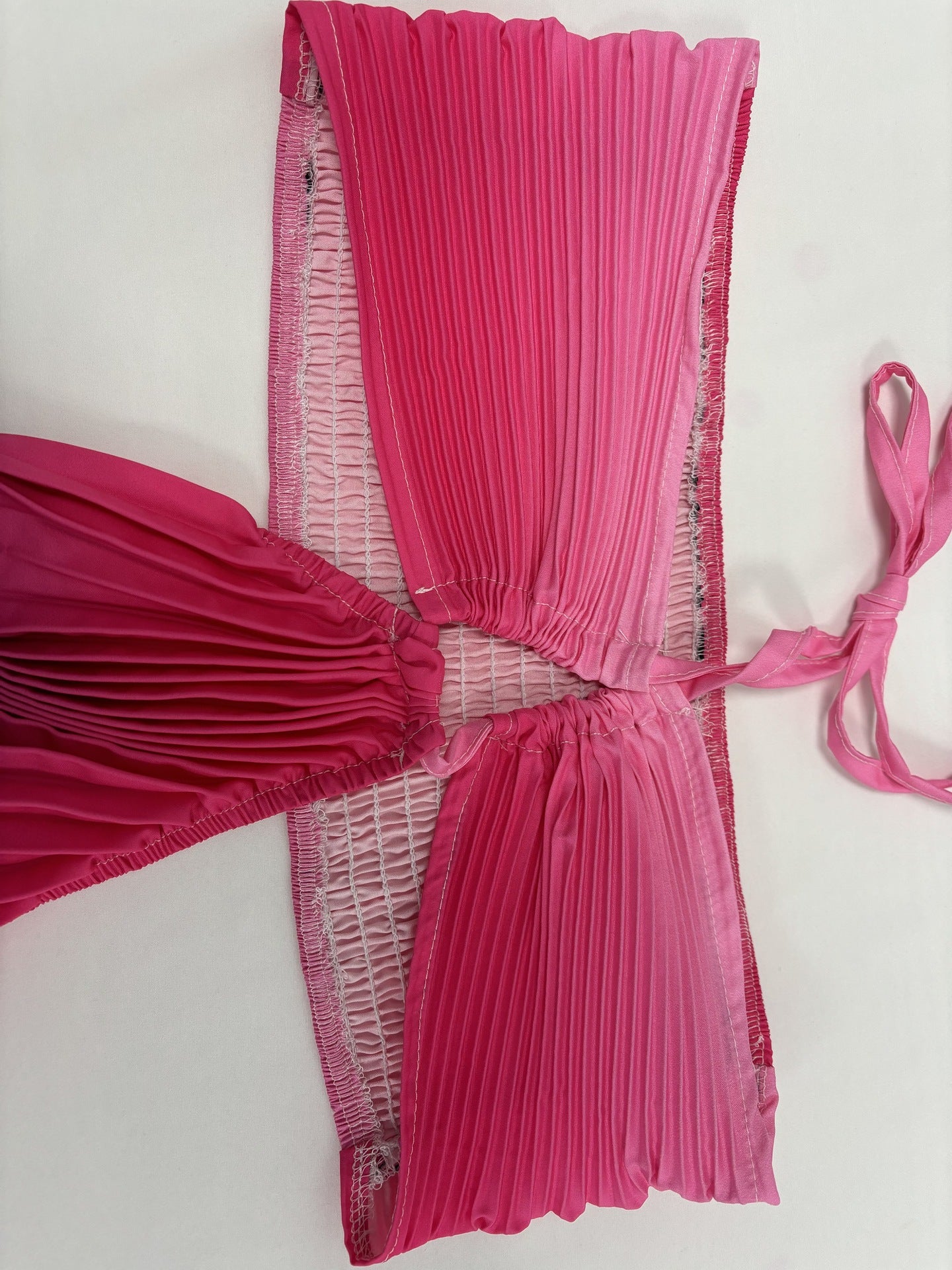 Women summer gradient Halter Neck pleated beach Holidays Maxi Dress 33