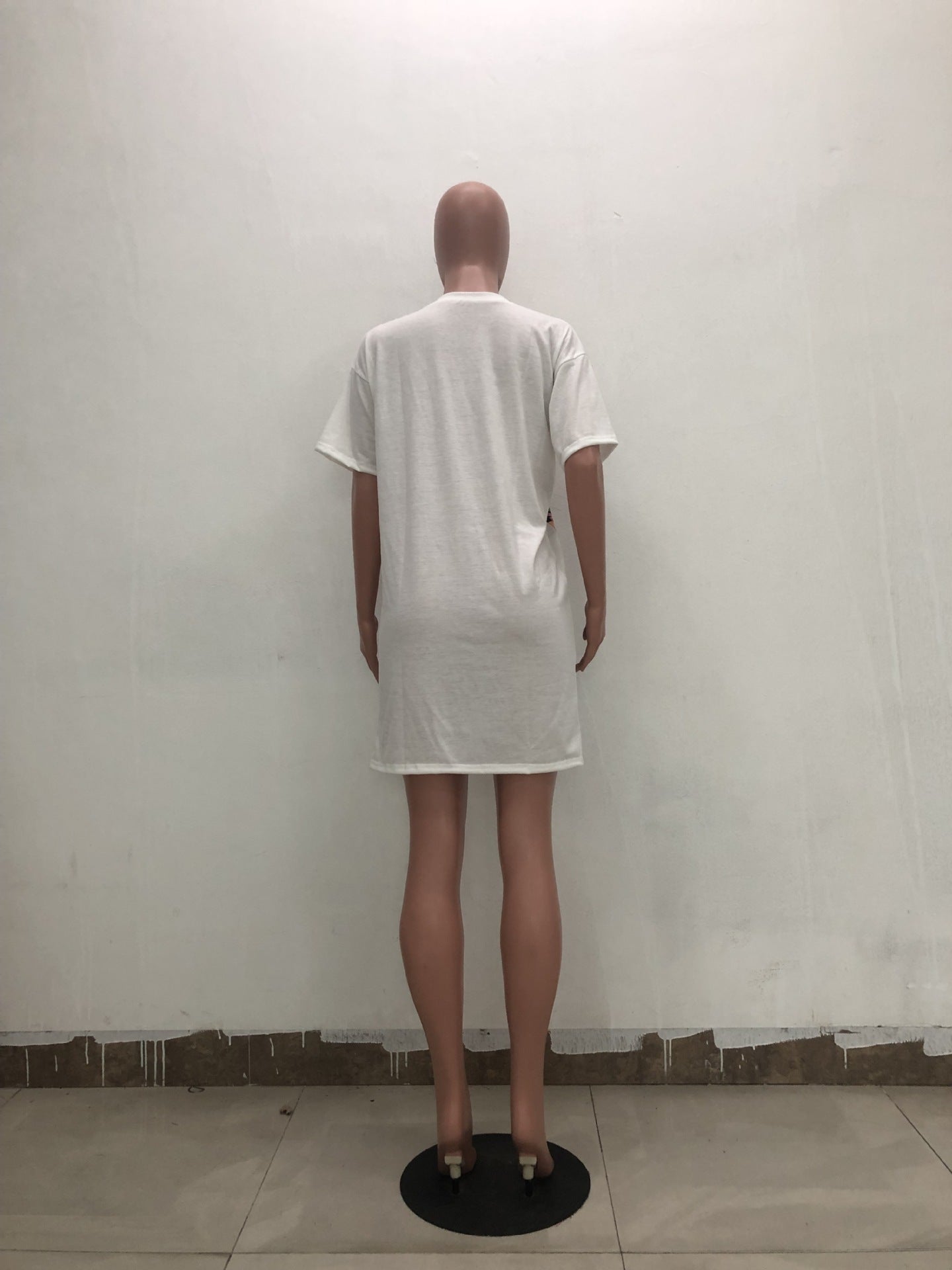 Women Print Casual Loose T-Shirt Dress 6