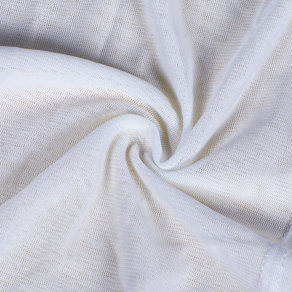 Women Sexy Suspender Crop Top and Slit Skirt Two-piece Set 26