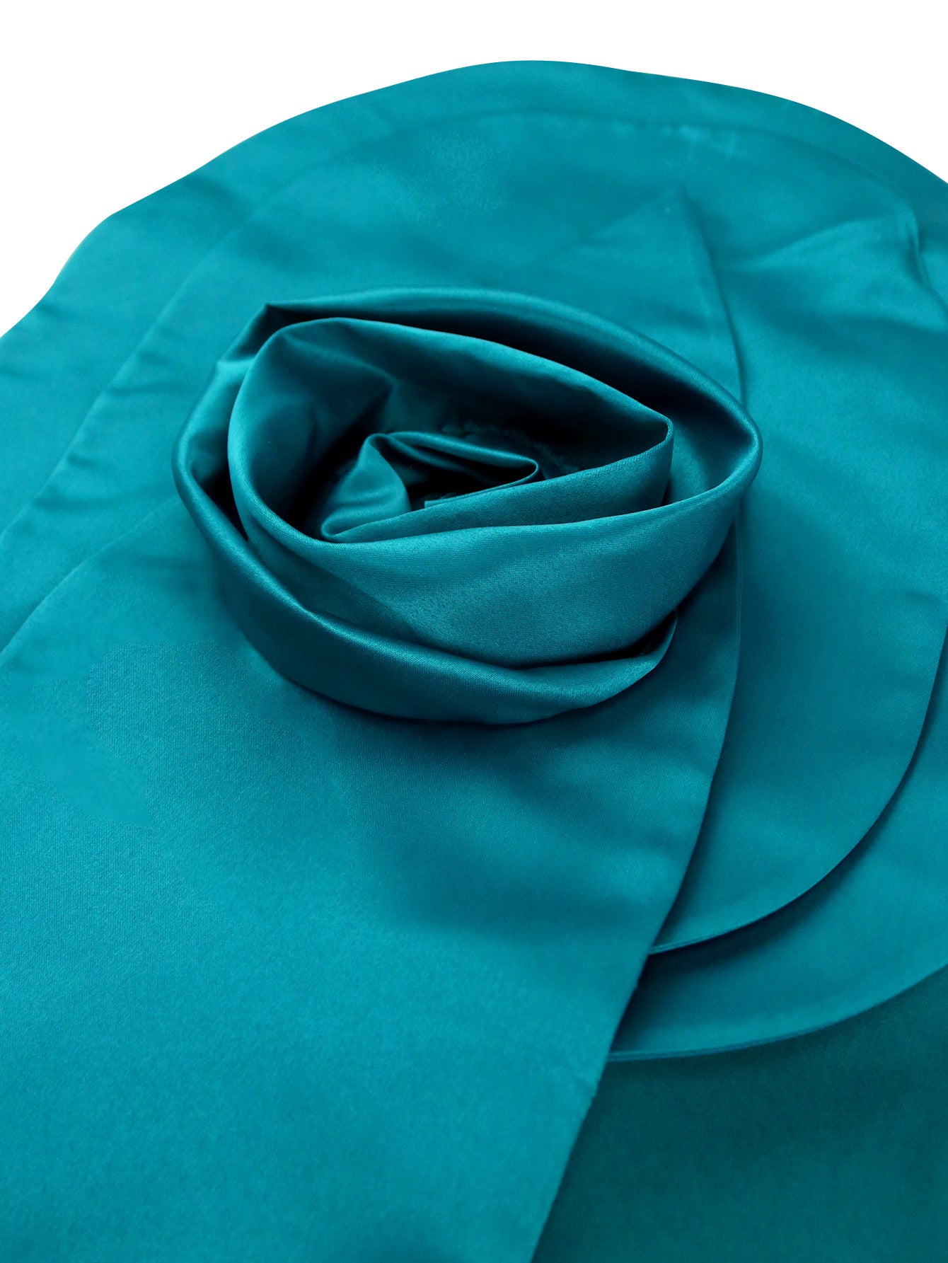 Solid Color Elegant Bell Bottom Sleeve Flower Evening Dresses 9