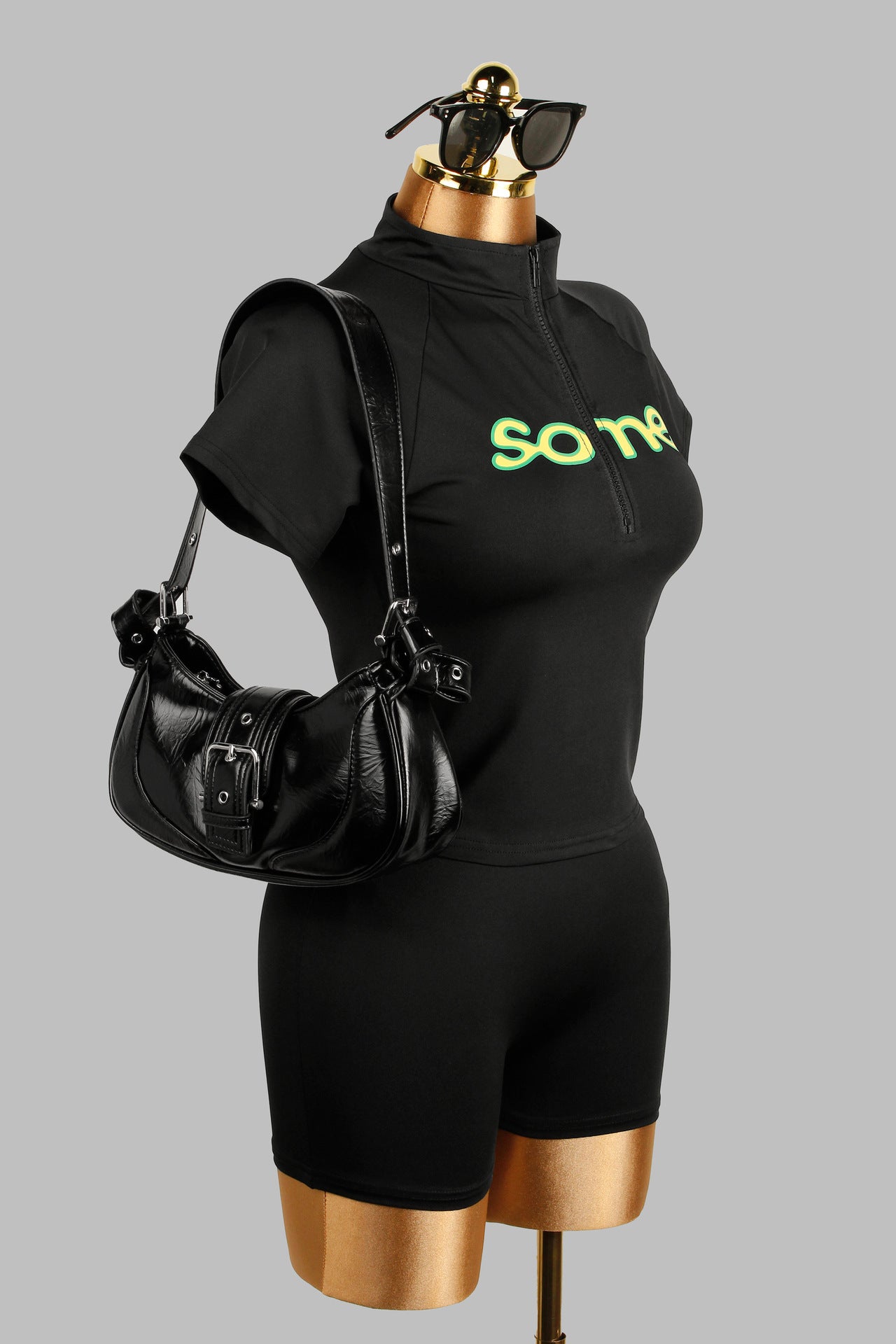 Women Summer Letter Printed Sexy Solid Top and Shorts Two-Piece Set 13