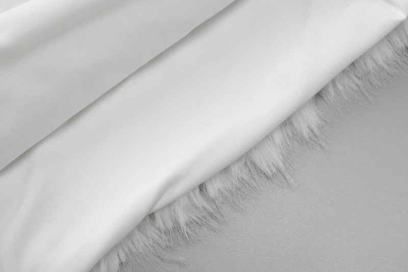 Women sexy furry chest wrap Top and Skirt two-piece set 12