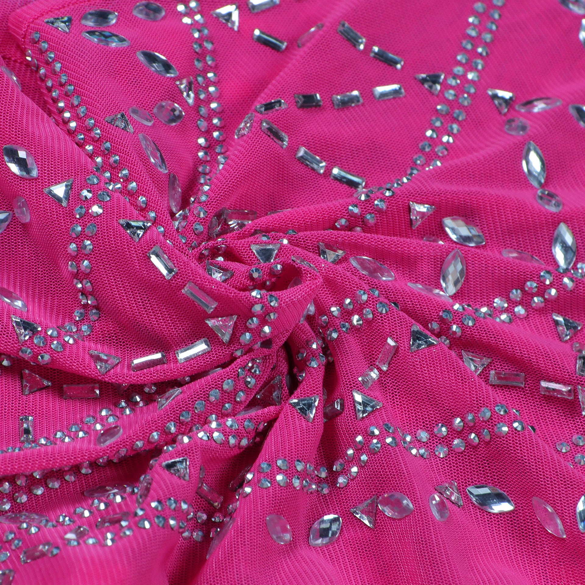 Women Sexy Beaded Tassel See-Through Bodycon Dress 33