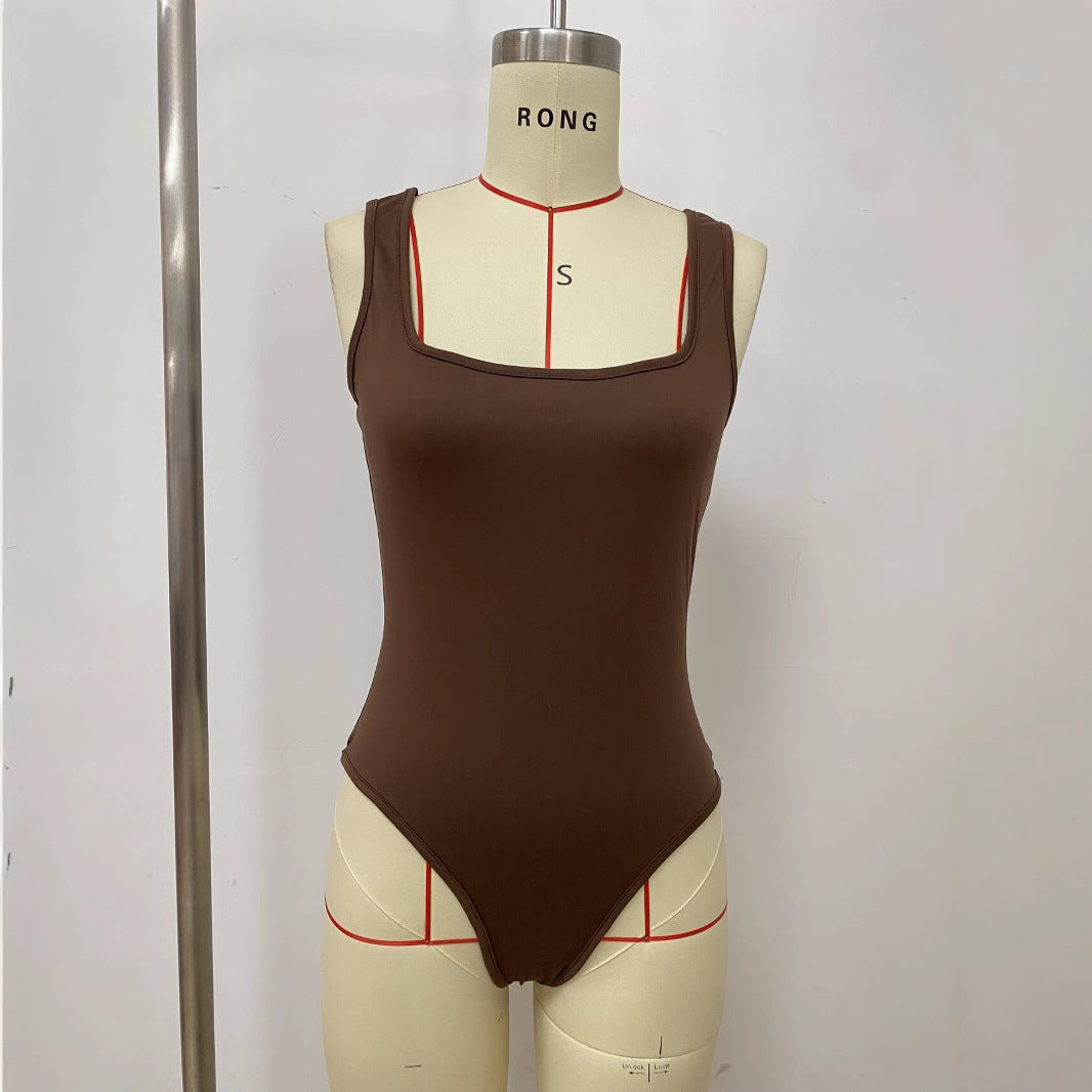 Fashion Sleeveless Bodysuit Cut Tassel and Tight Pants Set for Women 7