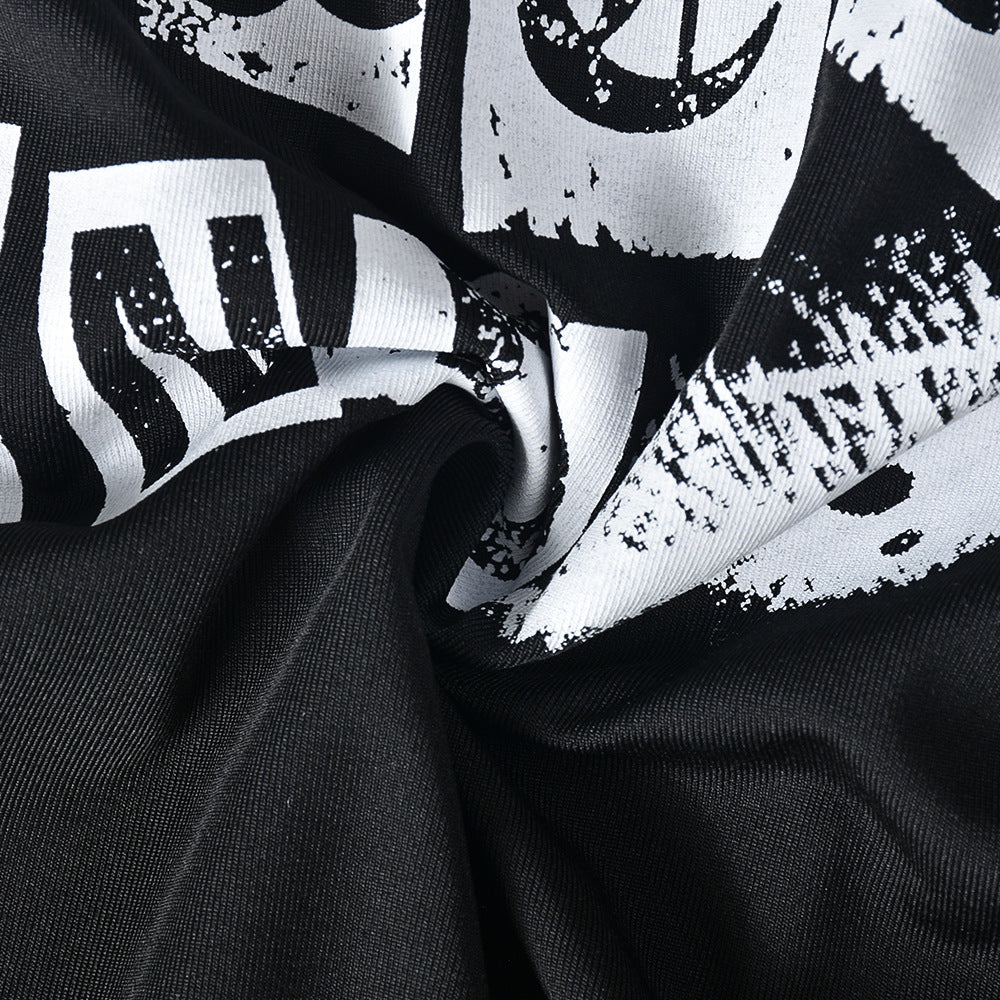 Women printed slit contrast color short sleeve sexy bodycon dress 10