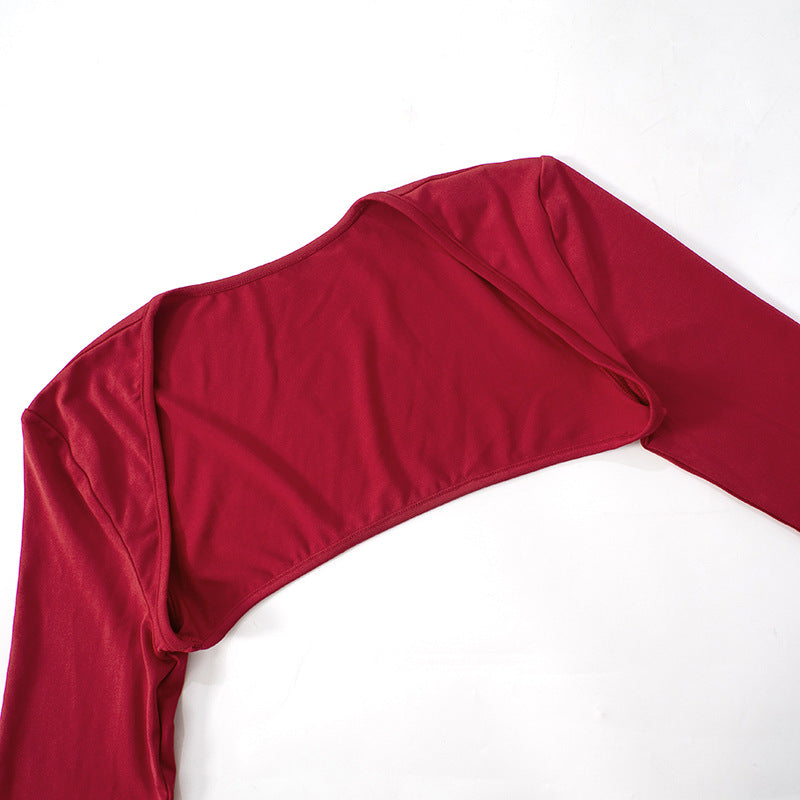 Women Fall Solid Long Sleeve Sexy Bodysuit 7