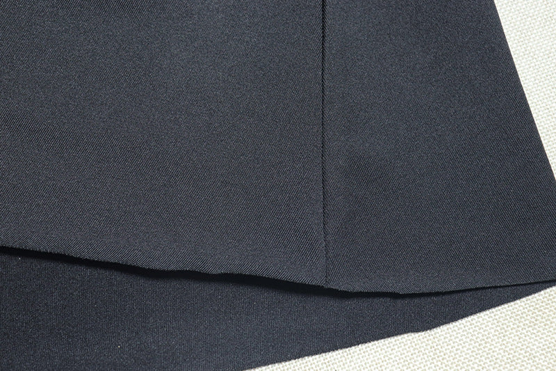 Women's Solid Color Round Neck Sleeveless Flower Decorated Irregular Dress 20