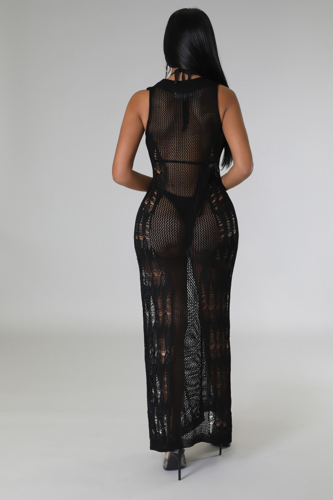 Women Dress Sun Protection Shirt Beach Long Dress Knitting Dress 22